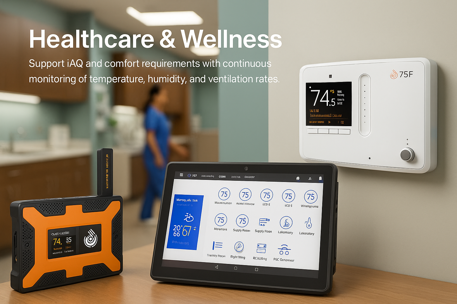 Healthcare and wellness facilities with 75F IAQ controls